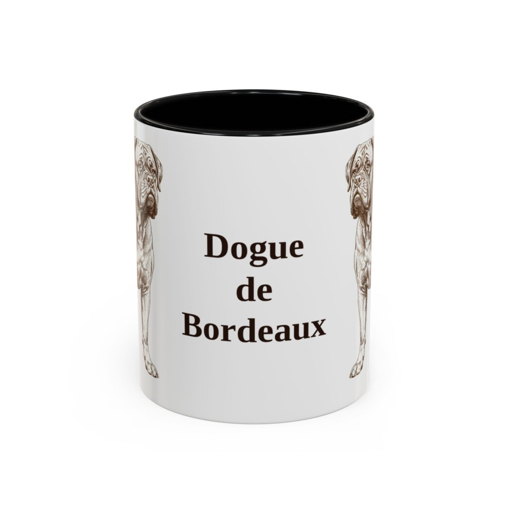 11oz Dogue de Bordeaux Mug, Vintage Dog Portrait Coffee Mug, Dog Lover Gift