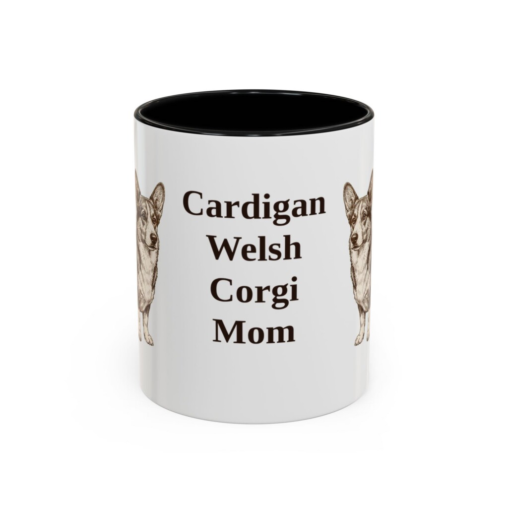 11oz Cardigan Welsh Corgi Dog Mom Mug, Vintage Sketch Coffee Mug, Dog Mom Gift