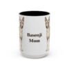15oz Basenji Dog Mom Mug, Vintage Sketch Coffee Mug, Dog Mom Gift