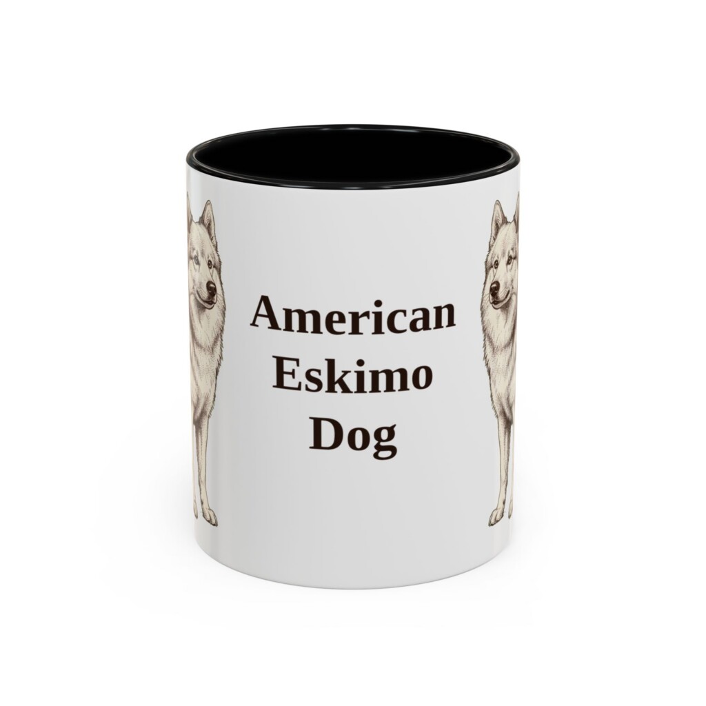 11250528014589688292_2048.jpeg 11oz American Eskimo Dog Mug, Vintage Dog Portrait Coffee Mug, Dog Lover Gift