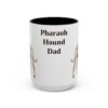 15oz Pharaoh Hound Dog Dad Mug, Vintage Sketch Coffee Mug, Dog Dad Gift
