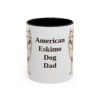 11oz American Eskimo Dog Dog Dad Mug, Vintage Sketch Coffee Mug, Dog Dad Gift