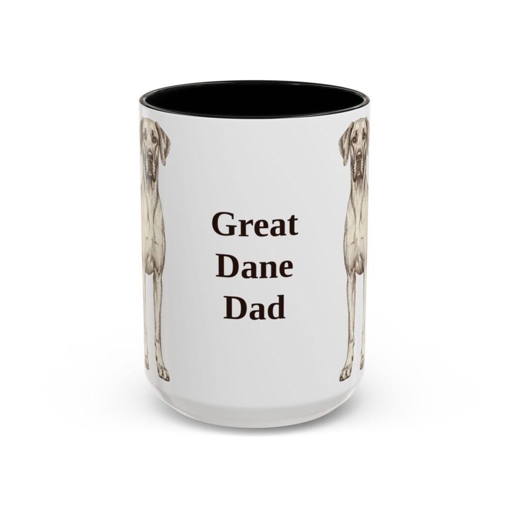 11381039371265511539_2048.jpeg 15oz Great Dane Dog Dad Mug, Vintage Sketch Coffee Mug, Dog Dad Gift