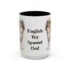 15oz English Toy Spaniel Dog Dad Mug, Vintage Sketch Coffee Mug, Dog Dad Gift