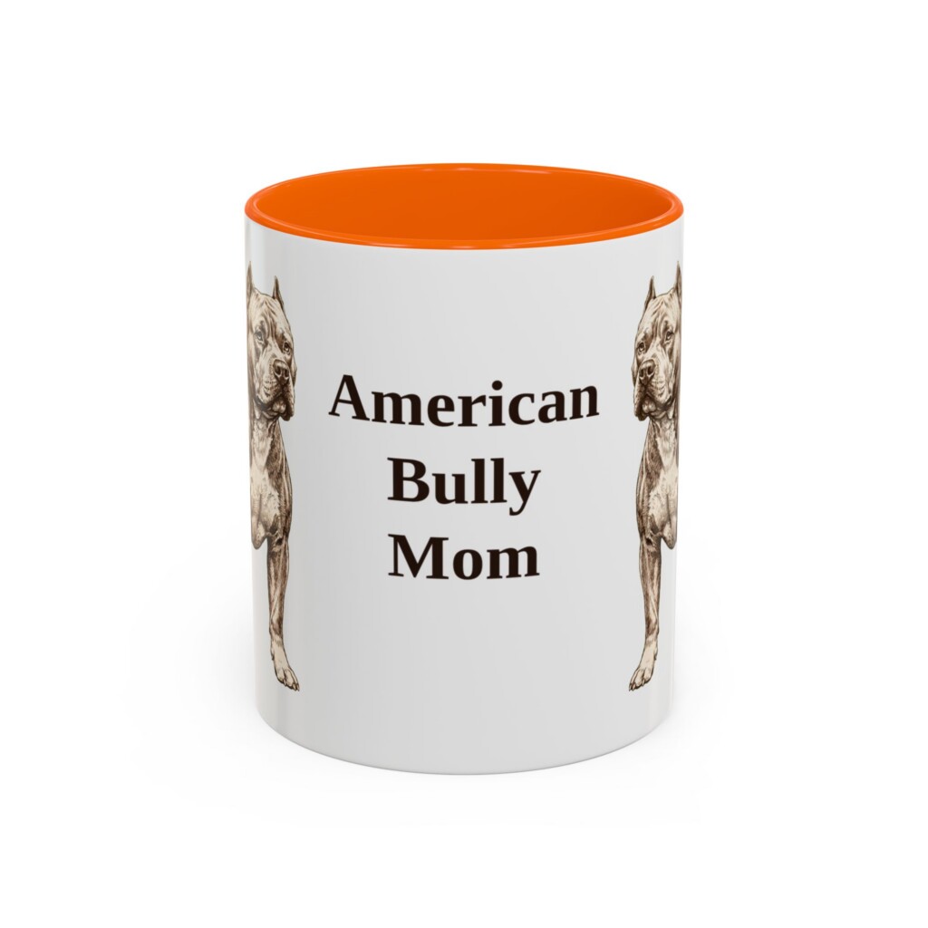 11oz American Bully Dog Mom Mug, Vintage Sketch Coffee Mug, Dog Mom Gift