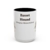 15oz Basset Hound Latin Mug, Vintage Dog Coffee Mug, Dog Lover Gift