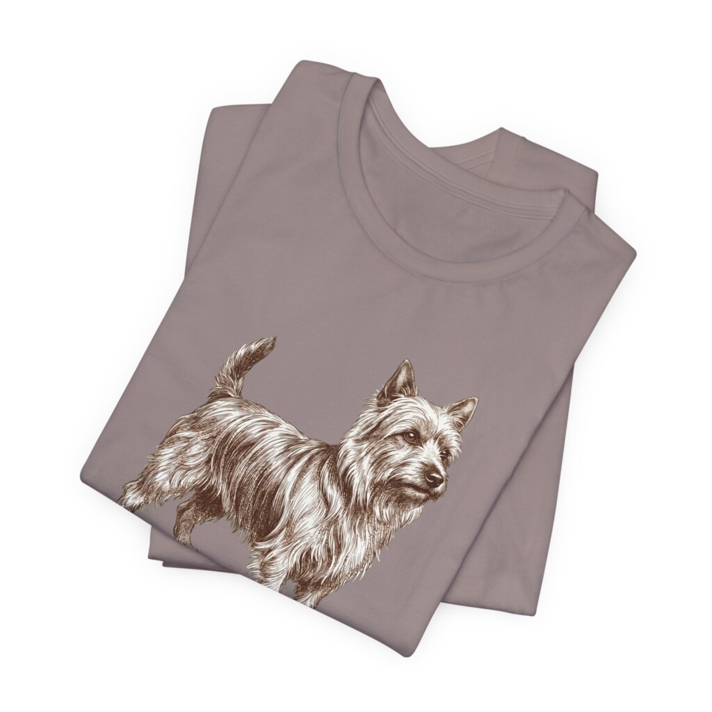 Silky Terrier Dad Shirt, Vintage Dog Sketch Tee, Dog Dad Gift