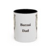 11oz Borzoi Dog Dad Mug, Vintage Sketch Coffee Mug, Dog Dad Gift