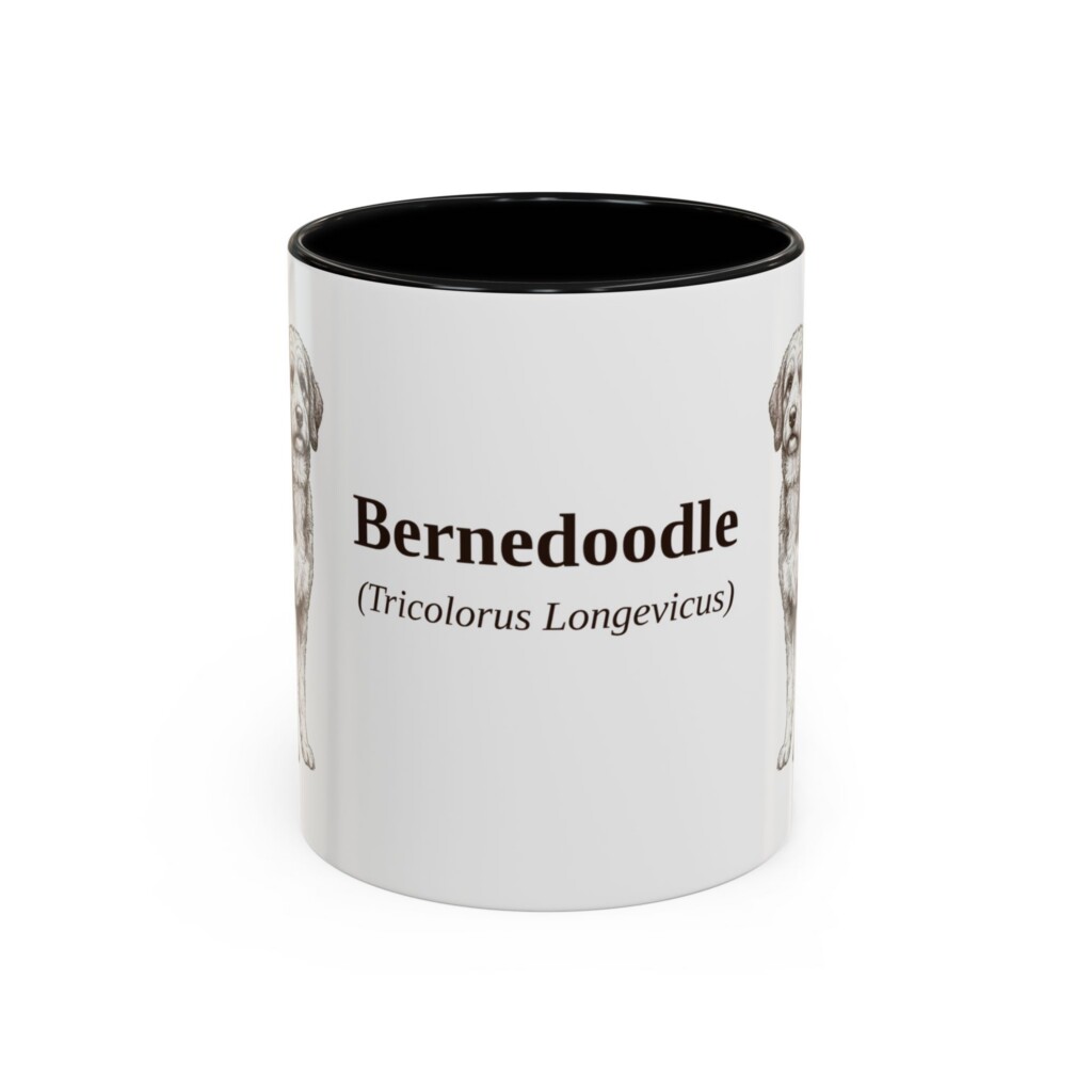 11oz Bernedoodle Latin Mug, Vintage Dog Coffee Mug, Dog Lover Gift