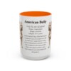 15oz American Bully Mug, Illustrated Dog Breed Facts Coffee Mug, Vintage Dog Keepsake Gift
