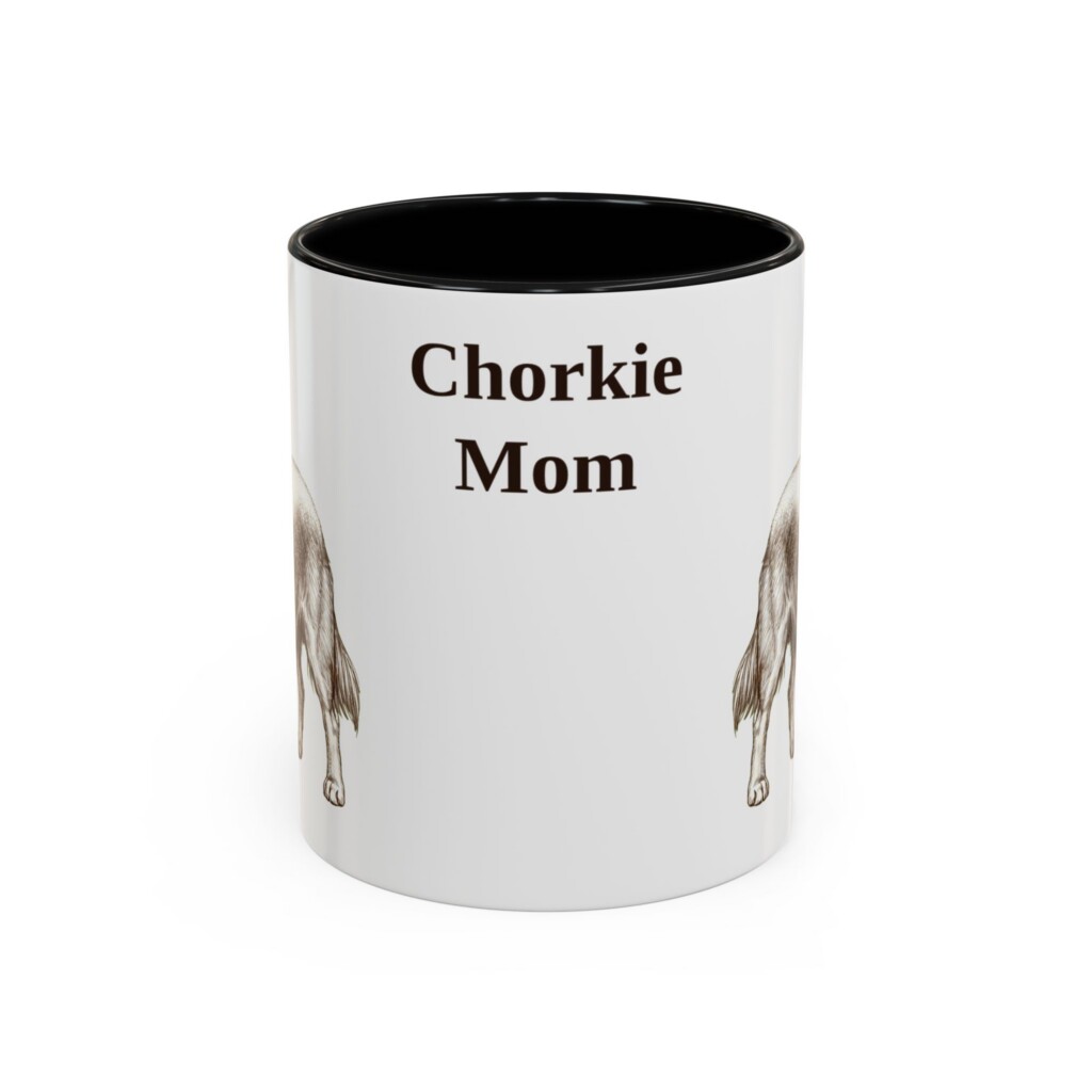 11oz Chorkie Dog Mom Mug, Vintage Sketch Coffee Mug, Dog Mom Gift
