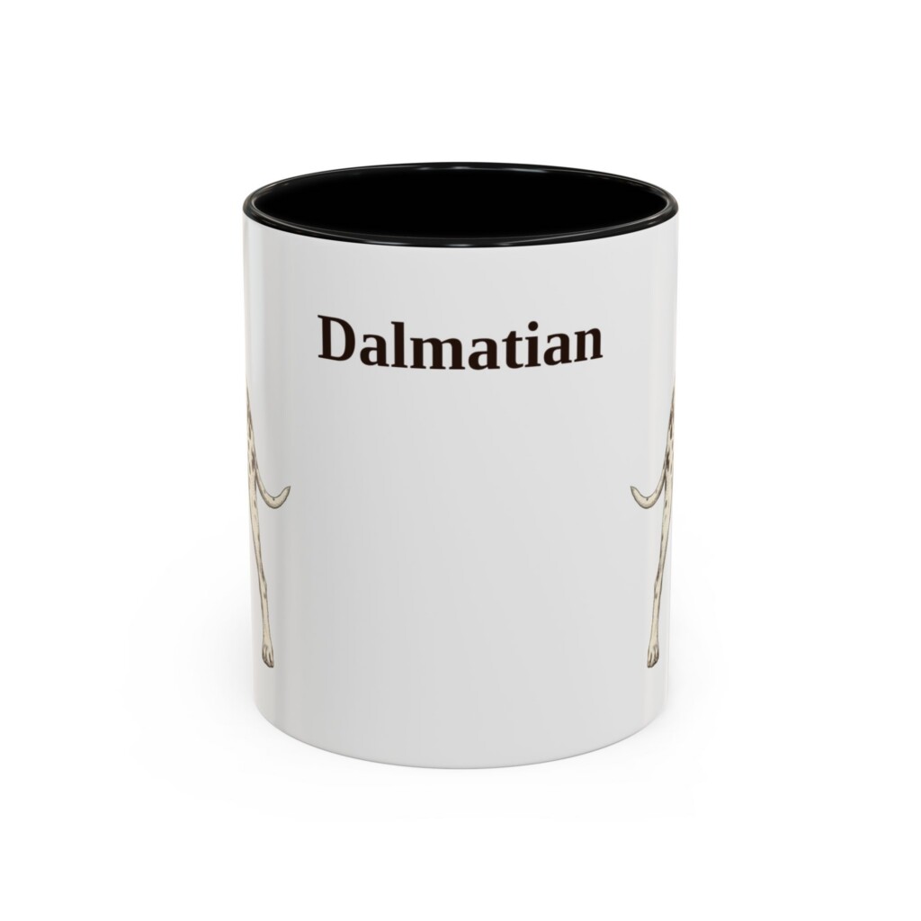 11oz Dalmatian Mug, Vintage Dog Portrait Coffee Mug, Dog Lover Gift