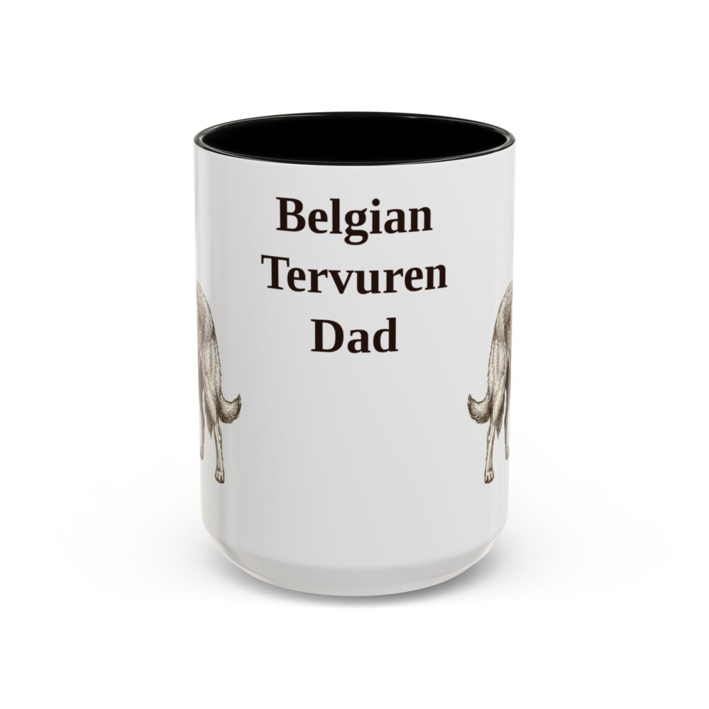11903975154898249919_2048.jpeg 15oz Belgian Tervuren Dog Dad Mug, Vintage Sketch Coffee Mug, Dog Dad Gift