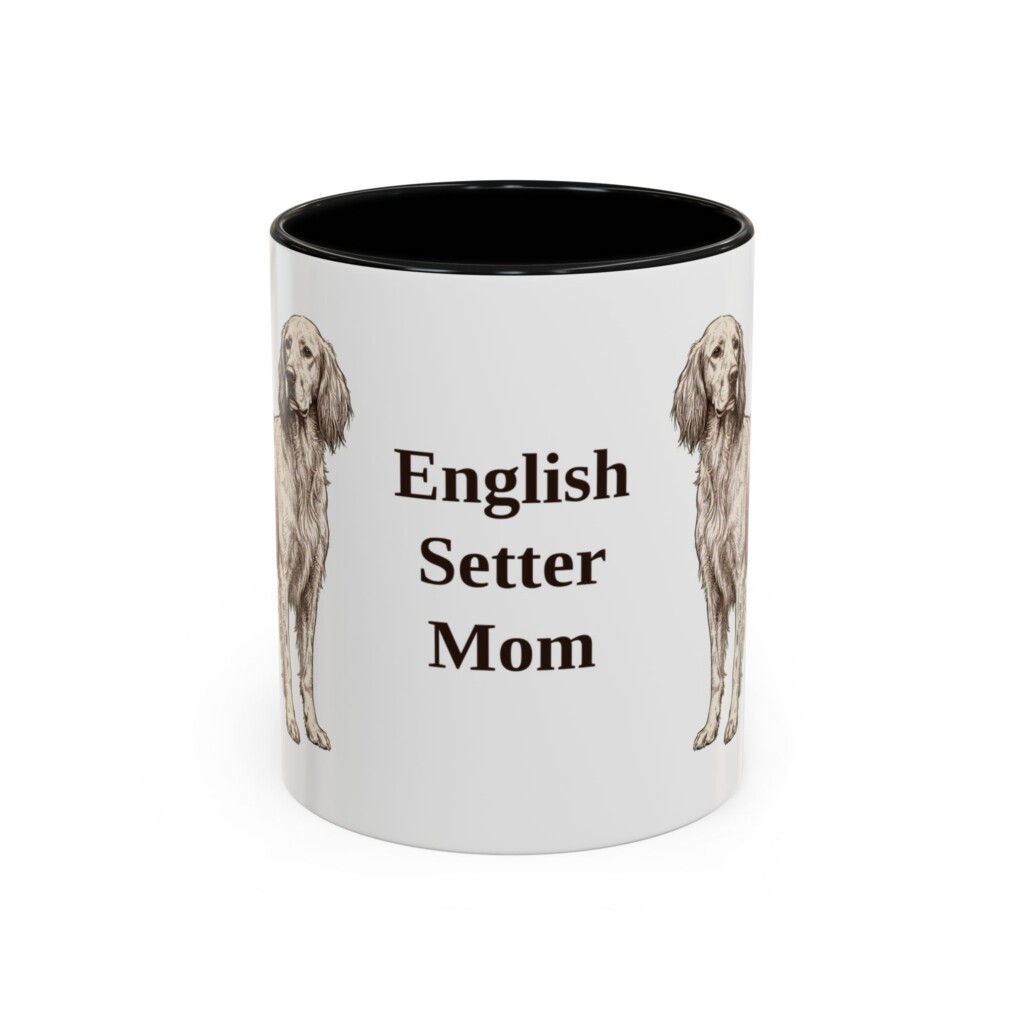 11oz English Setter Dog Mom Mug, Vintage Sketch Coffee Mug, Dog Mom Gift