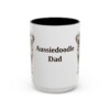 15oz Aussiedoodle Dog Dad Mug, Vintage Sketch Coffee Mug, Dog Dad Gift