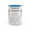 11944429976361328982_2048-1.jpeg 15oz American Foxhound Mug, Illustrated Dog Breed Facts Coffee Mug, Vintage Dog Keepsake Gift