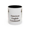 11oz American English Coonhound Mug, Black, front view