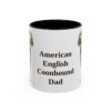11oz American English Coonhound Dog Dad Mug, Black, front view