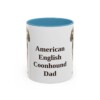 11oz American English Coonhound Dog Dad Mug, Light Blue, front view