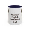 11oz American English Coonhound Dog Dad Mug, Navy, front view