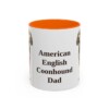 11oz American English Coonhound Dog Dad Mug, Orange, front view