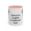11oz American English Coonhound Dog Dad Mug, Pink, front view