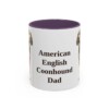 11oz American English Coonhound Dog Dad Mug, Purple, front view