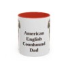 11oz American English Coonhound Dog Dad Mug, Red, front view