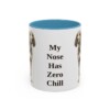 11oz Funny American English Coonhound Mug, Light Blue, front view