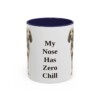 11oz Funny American English Coonhound Mug, Navy, front view