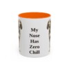 11oz Funny American English Coonhound Mug, Orange, front view