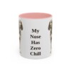 11oz Funny American English Coonhound Mug, Pink, front view