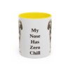 11oz Funny American English Coonhound Mug, Yellow, front view