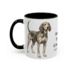 11oz American English Coonhound Latin Mug, Black, left side view