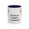 11oz American English Coonhound Mug, Navy, front view