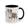 11oz Australian Shepherd Latin Mug, Black, right side view