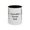 11oz Australian Terrier Dog Dad Mug, Black, front view