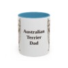 11oz Australian Terrier Dog Dad Mug, Light Blue, front view