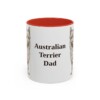 11oz Australian Terrier Dog Dad Mug, Red, front view