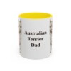 11oz Australian Terrier Dog Dad Mug, Yellow, front view