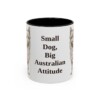 11oz Funny Australian Terrier Mug, Black, front view