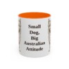 11oz Funny Australian Terrier Mug, Orange, front view