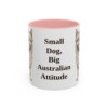 11oz Funny Australian Terrier Mug, Pink, front view