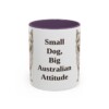 11oz Funny Australian Terrier Mug, Purple, front view