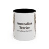 11oz Australian Terrier Latin Mug, Black, front view