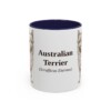 11oz Australian Terrier Latin Mug, Navy, front view