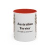 11oz Australian Terrier Latin Mug, Red, front view