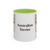 11oz Australian Terrier Mug, Light Green, front view