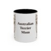 11oz Australian Terrier Dog Mom Mug, Black, front view