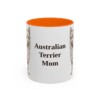 11oz Australian Terrier Dog Mom Mug, Orange, front view